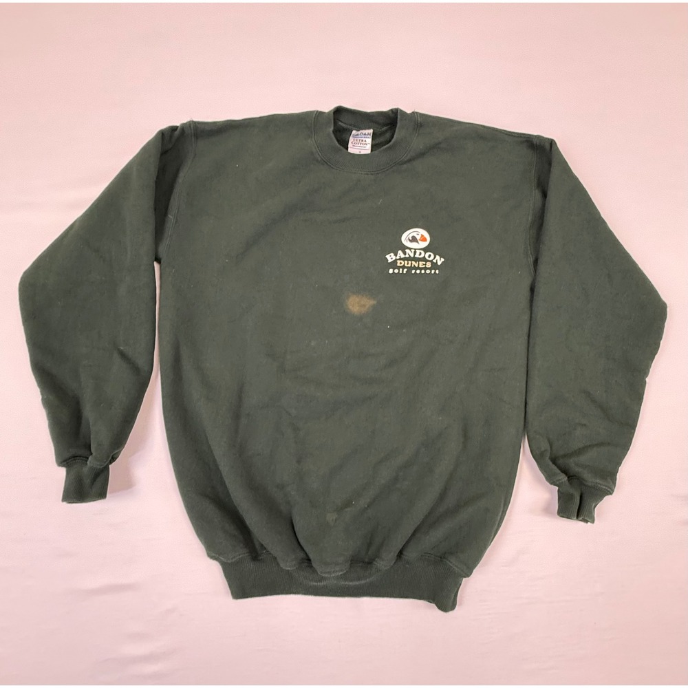 Distressed Bandon Dunes Golf Resort‎ Survivor 2007 Sweatshirt Mens Medium Green